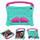For iPad 10.5 2017 / Air 3 2019 Boxing Series Kickstand EVA Shockproof Tablet Case with Shoulder Strap(Mint Rose Red) - 1