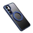 For Samsung Galaxy S25 5G Frosted 360 Degree MagSafe Magnetic Holder Phone Case(Blue) - 2