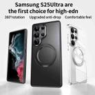 For Samsung Galaxy S25 Ultra 5G Frosted 360 Degree MagSafe Magnetic Holder Phone Case(Black) - 3