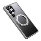 For Samsung Galaxy S25 Ultra 5G Frosted 360 Degree MagSafe Magnetic Holder Phone Case(Grey) - 2