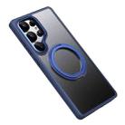 For Samsung Galaxy S25 Ultra 5G Frosted 360 Degree MagSafe Magnetic Holder Phone Case(Blue) - 2