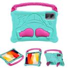 For Xiaomi Redmi Pad SE 11 2023 Boxing Series Kickstand EVA Shockproof Tablet Case with Shoulder Strap(Mint Rose Red) - 1