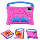 For Huawei MatePad SE 11 2024 Boxing Series Kickstand EVA Shockproof Tablet Case with Shoulder Strap(Rose Red Blue) - 1