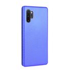 For Samsung Galaxy Note10 Plus Carbon Fiber Texture Horizontal Flip TPU + PC + PU Leather Case with Card Slot(Blue) - 2