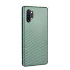 For Samsung Galaxy Note10 Plus Carbon Fiber Texture Horizontal Flip TPU + PC + PU Leather Case with Card Slot(Green) - 3