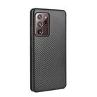 For Samsung Galaxy Note20 Ultra Carbon Fiber Texture Horizontal Flip TPU + PC + PU Leather Case with Card Slot(Black) - 3