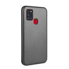 For Samsung Galaxy A21s Carbon Fiber Texture Horizontal Flip TPU + PC + PU Leather Case with Card Slot(Black) - 3