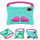 For Honor Pad X8a 11 inch Boxing Series Kickstand EVA Shockproof Tablet Case with Shoulder Strap(Mint Rose Red) - 1