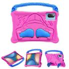 For Honor Tablet V7 11 inch Boxing Series Kickstand EVA Shockproof Tablet Case with Shoulder Strap(Rose Red Blue) - 1