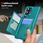 For Samsung Galaxy S24 Ultra 5G Horizontal Flip Card Bag Holder Leather Phone Case(Cyan Green) - 3