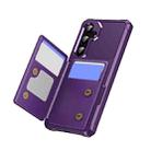 For Samsung Galaxy A35 5G Horizontal Flip Card Bag Holder Leather Phone Case(Purple) - 2