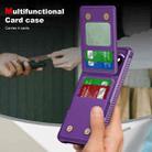 For Google Pixel 9 Pro XL Vertical Flip Card Bag Holder Leather Phone Case(Purple) - 3