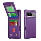 For Google Pixel 8 Vertical Flip Card Bag Holder Leather Phone Case(Purple) - 1