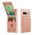 For Google Pixel 7 Vertical Flip Card Bag Holder Leather Phone Case(Rose Gold) - 1