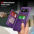 For Google Pixel 9 Pro XL Horizontal Flip Card Bag Holder Leather Phone Case(Purple) - 3