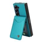 For Samsung Galaxy Z Fold5 AwQuer RFID Vertical Flip Card Bag Holder Leather Phone Case(Green) - 3