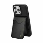 For iPhone 16 Pro Max AwQuer Vertical Flip Card Bag Holder Leather Phone Case(Black) - 2