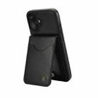 For iPhone 16 Plus AwQuer Vertical Flip Card Bag Holder Leather Phone Case(Black) - 2