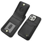 For iPhone 14 Pro AwQuer Vertical Flip Card Bag Holder Leather Phone Case(Black) - 3