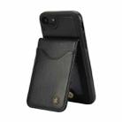 For iPhone 7 / 8 / SE 2022 AwQuer Vertical Flip Card Bag Holder Leather Phone Case(Black) - 2