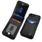 For iPhone 7 / 8 / SE 2022 AwQuer Vertical Flip Card Bag Holder Leather Phone Case(Black) - 3