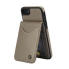 For iPhone 7 / 8 / SE 2022 AwQuer Vertical Flip Card Bag Holder Leather Phone Case(Grey) - 2
