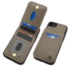 For iPhone 7 / 8 / SE 2022 AwQuer Vertical Flip Card Bag Holder Leather Phone Case(Grey) - 3