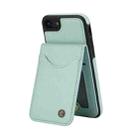For iPhone 7 / 8 / SE 2022 AwQuer Vertical Flip Card Bag Holder Leather Phone Case(Green) - 2