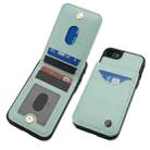 For iPhone 7 / 8 / SE 2022 AwQuer Vertical Flip Card Bag Holder Leather Phone Case(Green) - 3