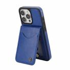 For iPhone 13 Pro Max AwQuer Vertical Flip Card Bag Holder Leather Phone Case(Blue) - 2