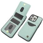 For iPhone 13 Pro Max AwQuer Vertical Flip Card Bag Holder Leather Phone Case(Green) - 3