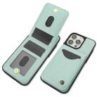 For iPhone 12 Pro Max AwQuer Vertical Flip Card Bag Holder Leather Phone Case(Green) - 3