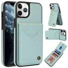 For iPhone 11 Pro Max AwQuer Vertical Flip Card Bag Holder Leather Phone Case(Green) - 1