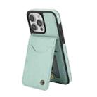 For iPhone 11 Pro Max AwQuer Vertical Flip Card Bag Holder Leather Phone Case(Green) - 2