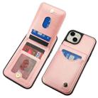 For iPhone 11 AwQuer Vertical Flip Card Bag Holder Leather Phone Case(Rose Gold) - 3