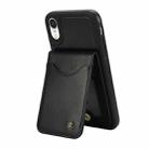 For iPhone X / XS AwQuer Vertical Flip Card Bag Holder Leather Phone Case(Black) - 2