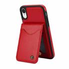 For iPhone X / XS AwQuer Vertical Flip Card Bag Holder Leather Phone Case(Red) - 2