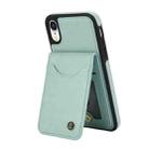 For iPhone X / XS AwQuer Vertical Flip Card Bag Holder Leather Phone Case(Green) - 2