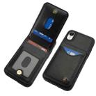 For iPhone XR AwQuer Vertical Flip Card Bag Holder Leather Phone Case(Black) - 2