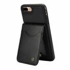 For iPhone 7 Plus / 8 Plus AwQuer Vertical Flip Card Bag Holder Leather Phone Case(Black) - 2