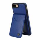 For iPhone 7 Plus / 8 Plus AwQuer Vertical Flip Card Bag Holder Leather Phone Case(Blue) - 2