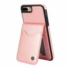 For iPhone 7 Plus / 8 Plus AwQuer Vertical Flip Card Bag Holder Leather Phone Case(Rose Gold) - 2