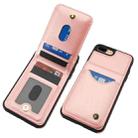 For iPhone 7 Plus / 8 Plus AwQuer Vertical Flip Card Bag Holder Leather Phone Case(Rose Gold) - 3