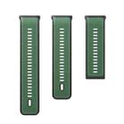 For Huawei Watch D2 Hybrid Silicone Leather Watch Band(Dark Green) - 2