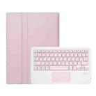 For Honor Pad V9 AH27-A Ultra-thin Detachable Bluetooth Keyboard Leather Tablet Case with Touchpad(Pink White) - 2