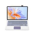 For Honor Pad V9 AH27-A Ultra-thin Detachable Bluetooth Keyboard Leather Tablet Case with Touchpad(Lavender White) - 3