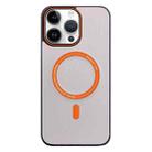 For iPhone 12 Pro Max Contrast Color Imitation Wood Texture MagSafe Phone Case(Pink) - 1