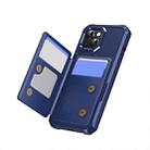 For iPhone 14 Horizontal Flip Card Bag Holder Leather Phone Case(Dark Blue) - 2