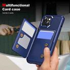 For iPhone 14 Horizontal Flip Card Bag Holder Leather Phone Case(Dark Blue) - 3