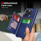 For iPhone 16 Pro Horizontal Flip Card Bag Holder Leather Phone Case(Dark Blue) - 3